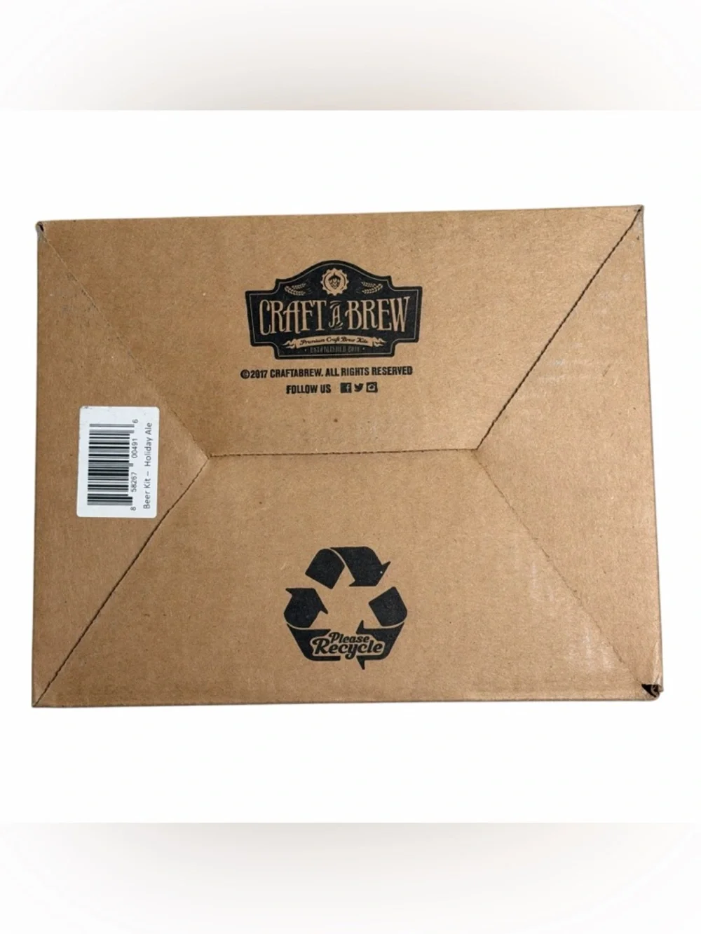 Craft Beer Kit Holiday Ale - Brown & Yellow Rustic Packaging- NWT!